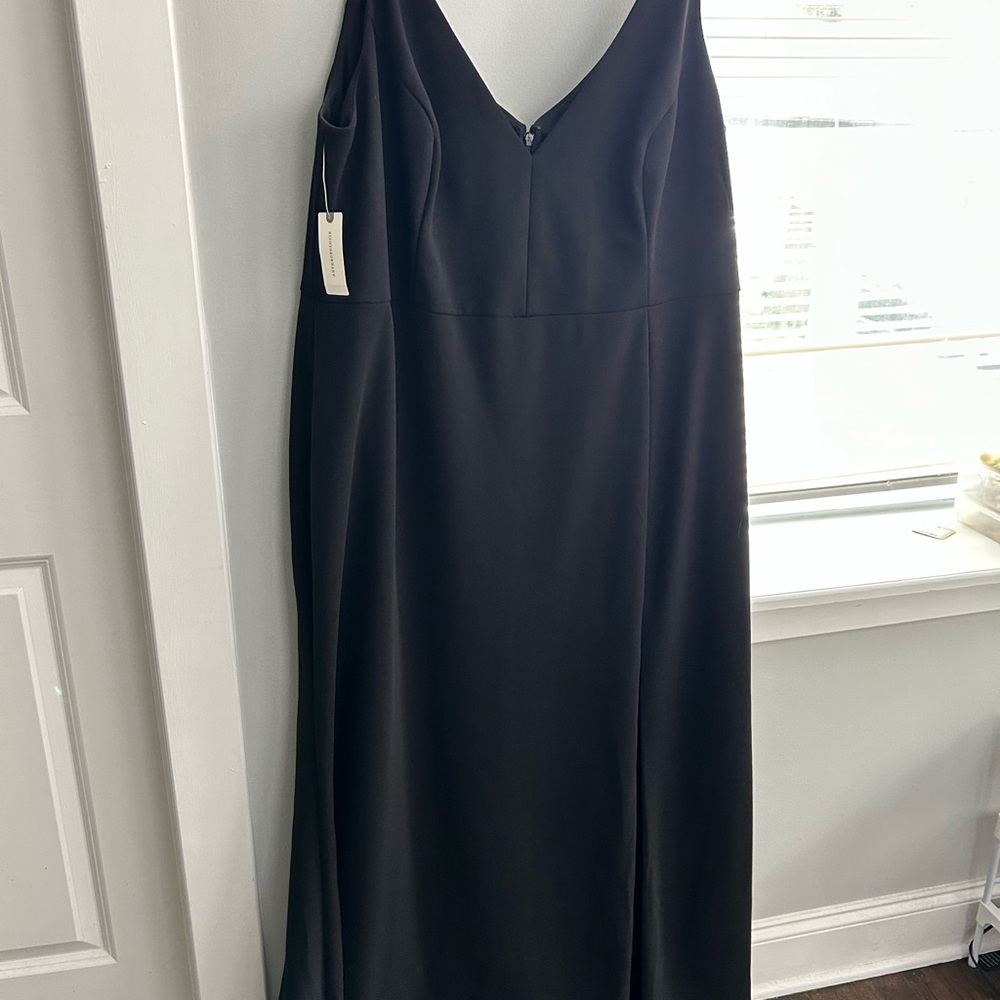 Anthropologie BHLDN Black V-Neck Gown 3X